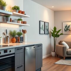 Strefa kuchenna w salonie: jak zorganizować przestrzeń i zachować porządek na co dzień