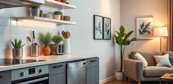 Strefa kuchenna w salonie: jak zorganizować przestrzeń i zachować porządek na co dzień