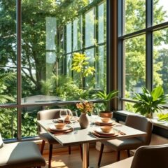 Jadalnia przy oknie w salonie: jak zaplanować wygodną i funkcjonalną przestrzeń z naturalnym światłem