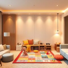 Jak praktycznie i bezpiecznie wydzielić funkcjonalną strefę zabaw dla dziecka w salonie