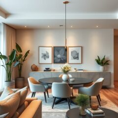 Jak funkcjonalnie i stylowo wydzielić jadalnię w salonie bez budowy ścianek działowych